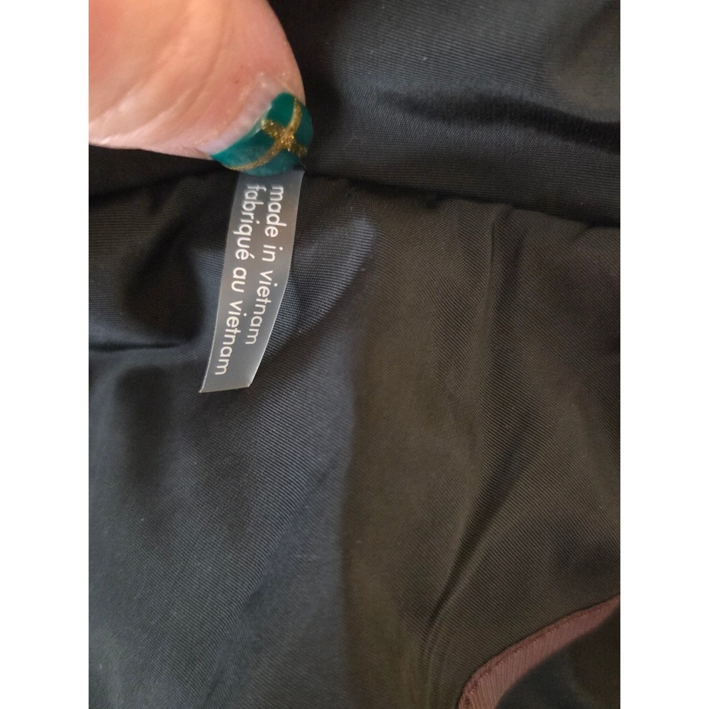 NWT COLE HAAN Women's size Medium Full length Packable Rain Jacket Black $258 - Picture 6 of 7